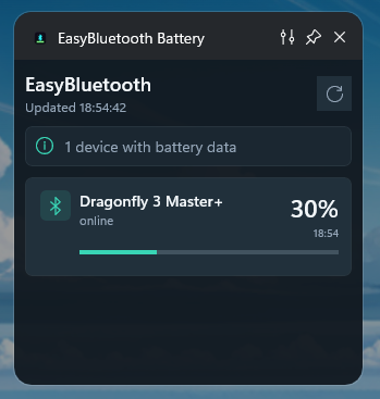EasyBluetooth Battery widget in Xbox Game Bar