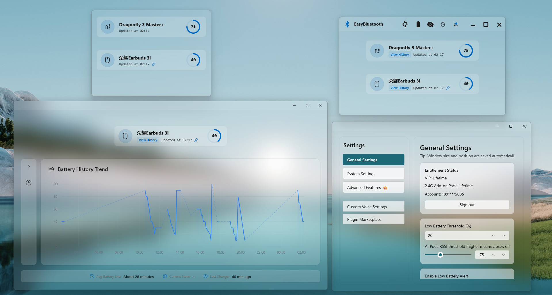 Transparent style preview