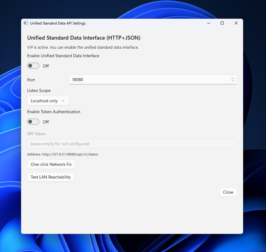 Unified data interface dashboard